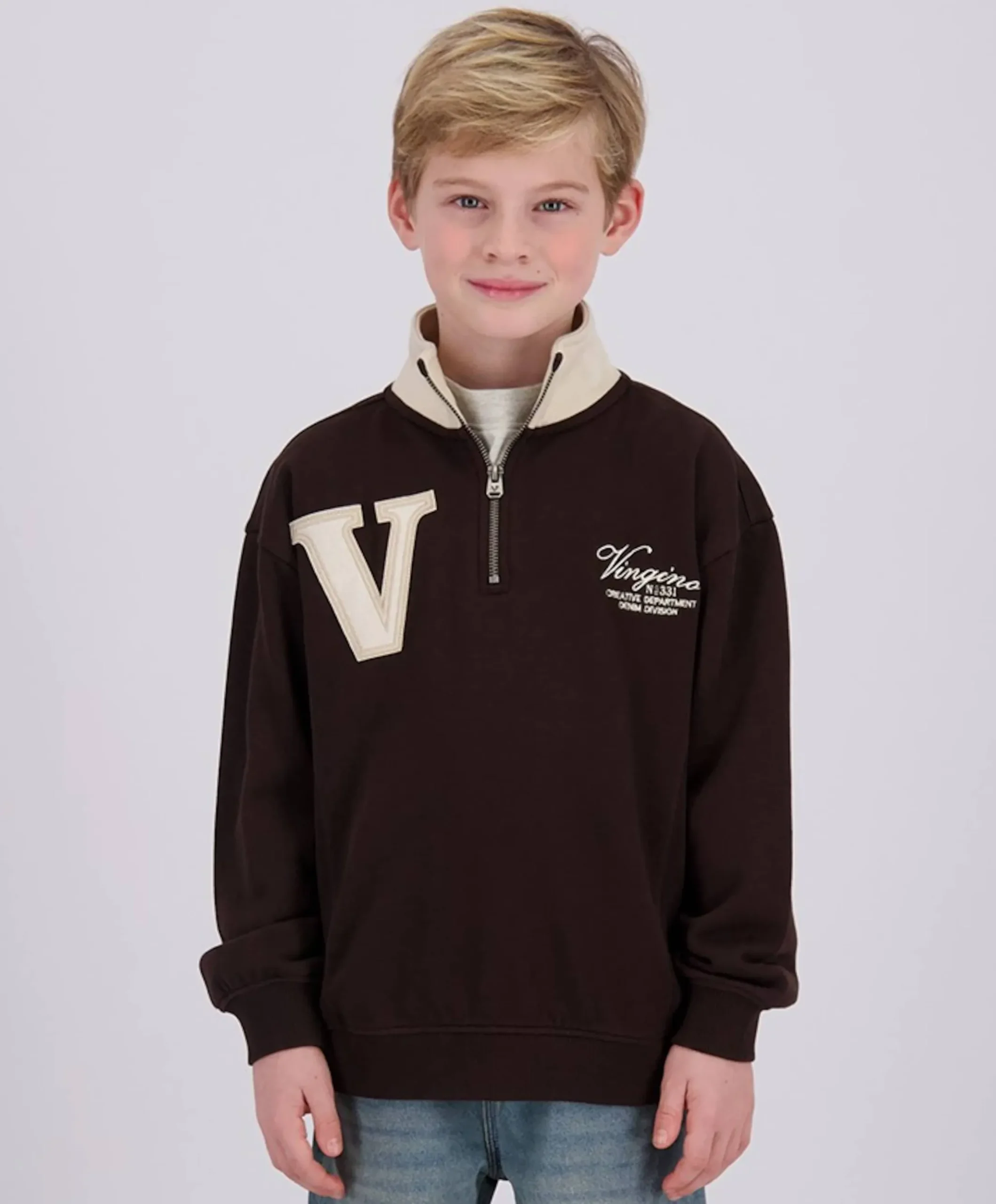 Jongens sweater bruin