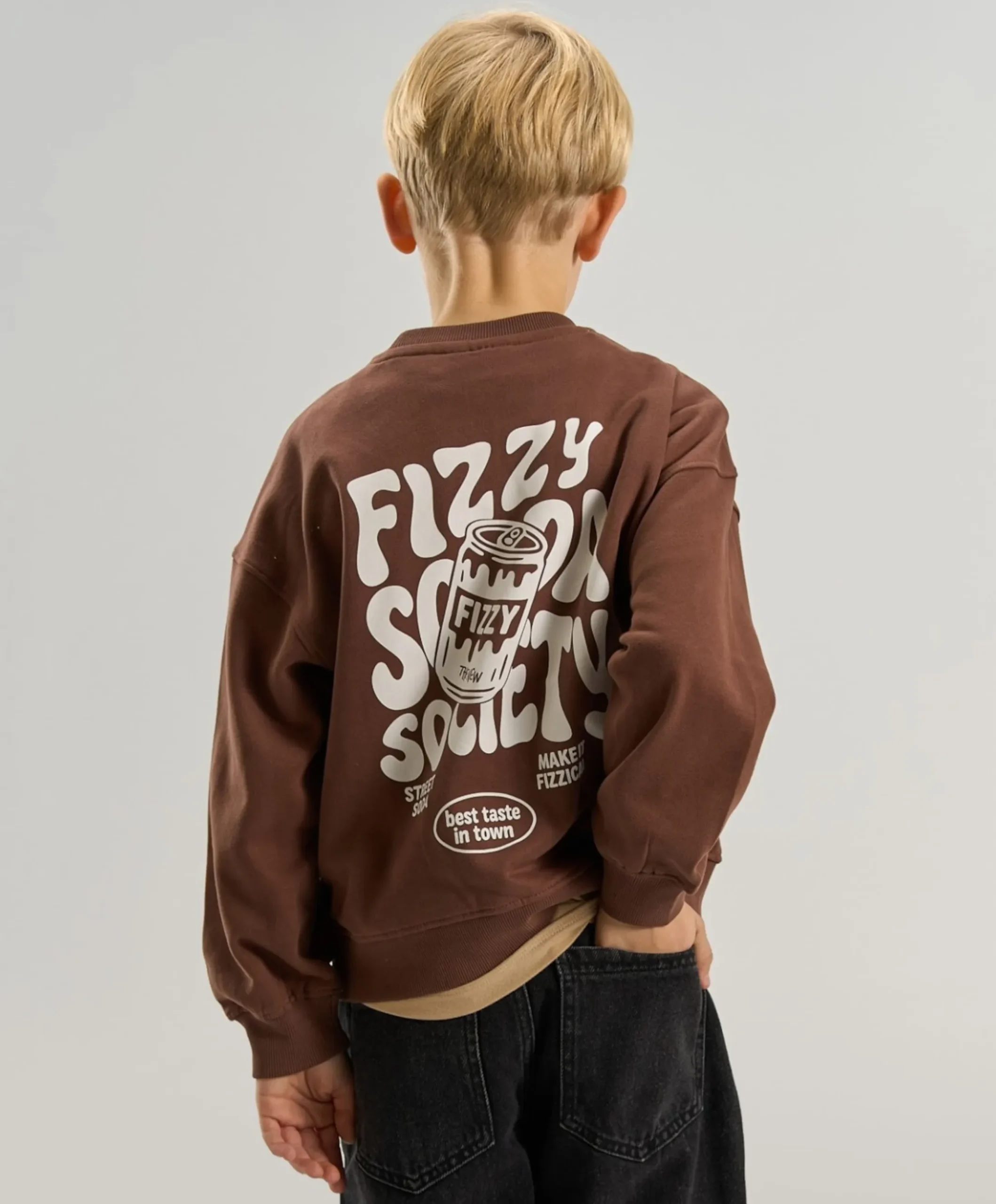 Jongens sweater bruin