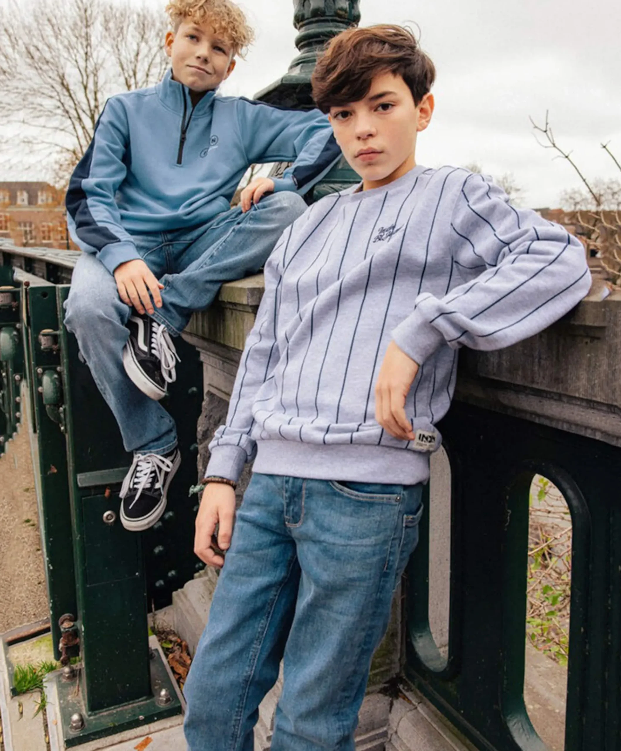 Jongens sweater grijs