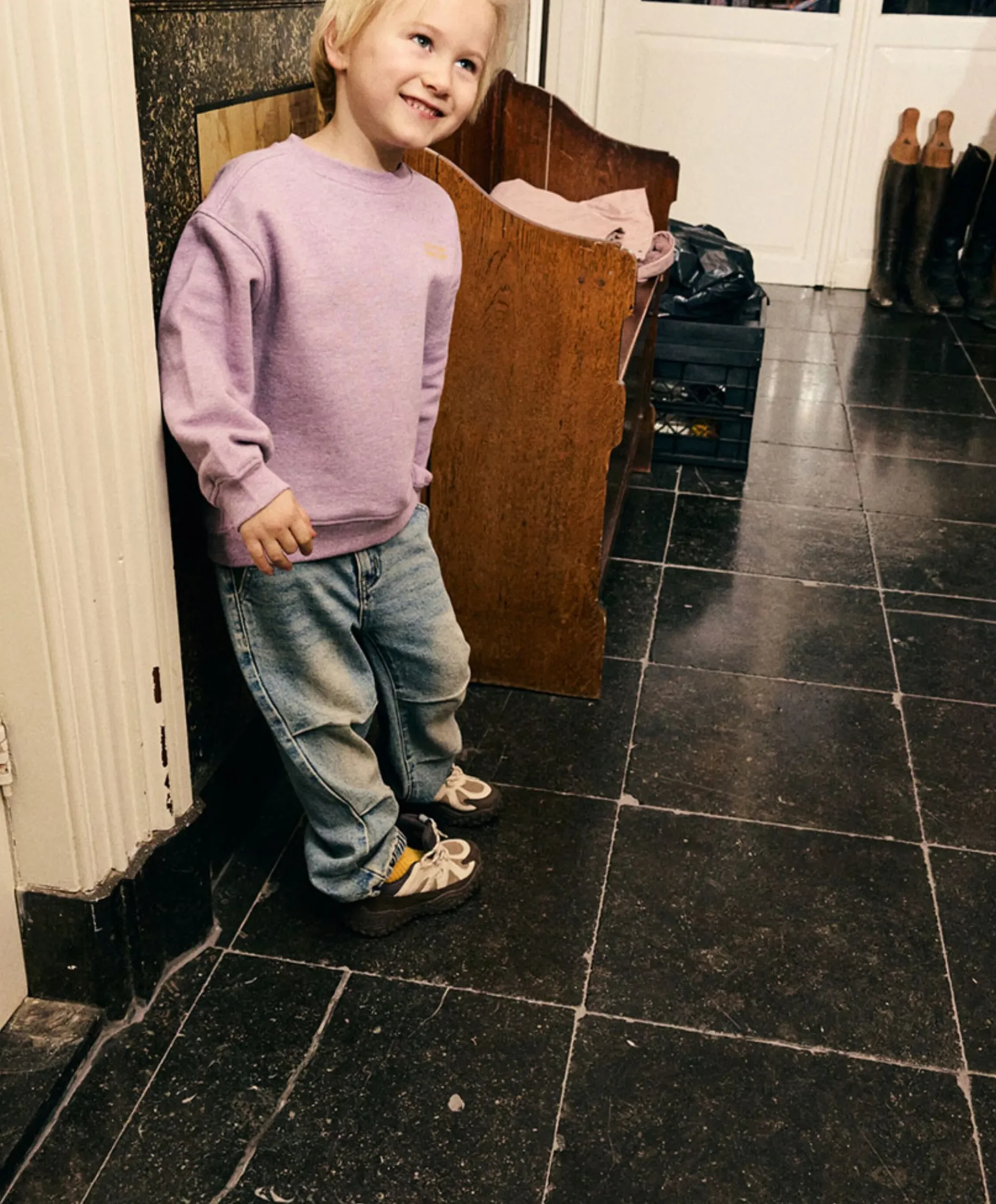 Jongens sweater paars