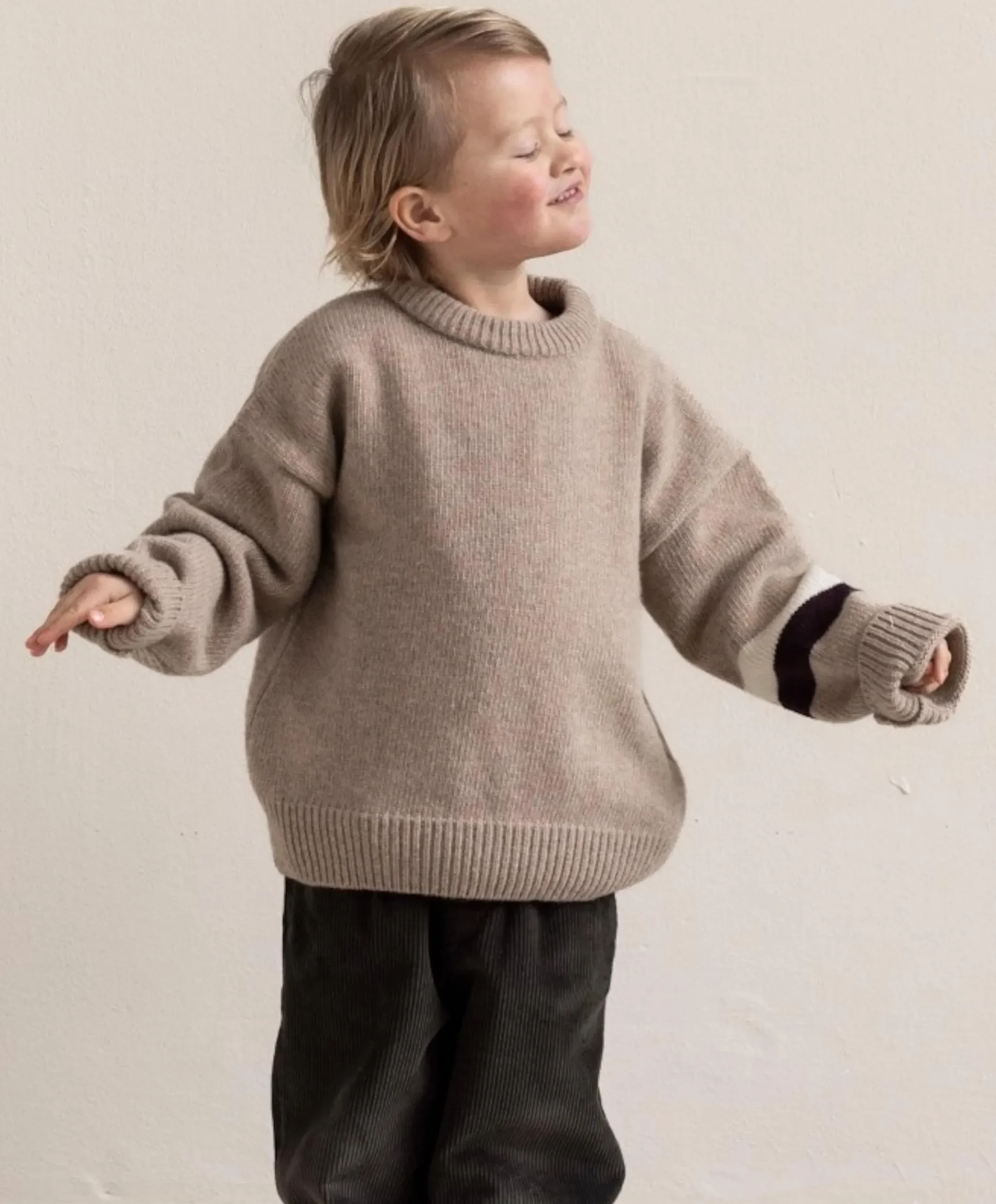 Jongens trui beige