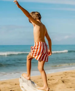 Jongens zwemshort brique