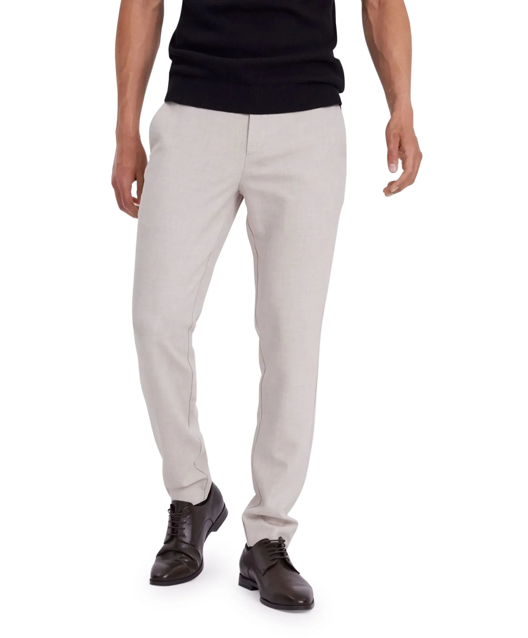 JOSHPL 085 SILVER SAND MELANGE heren broek beige