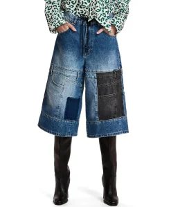 Kea Patchwork dames jorts blauw
