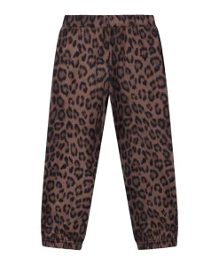 Kids knitted leopard meisjes broek bruin