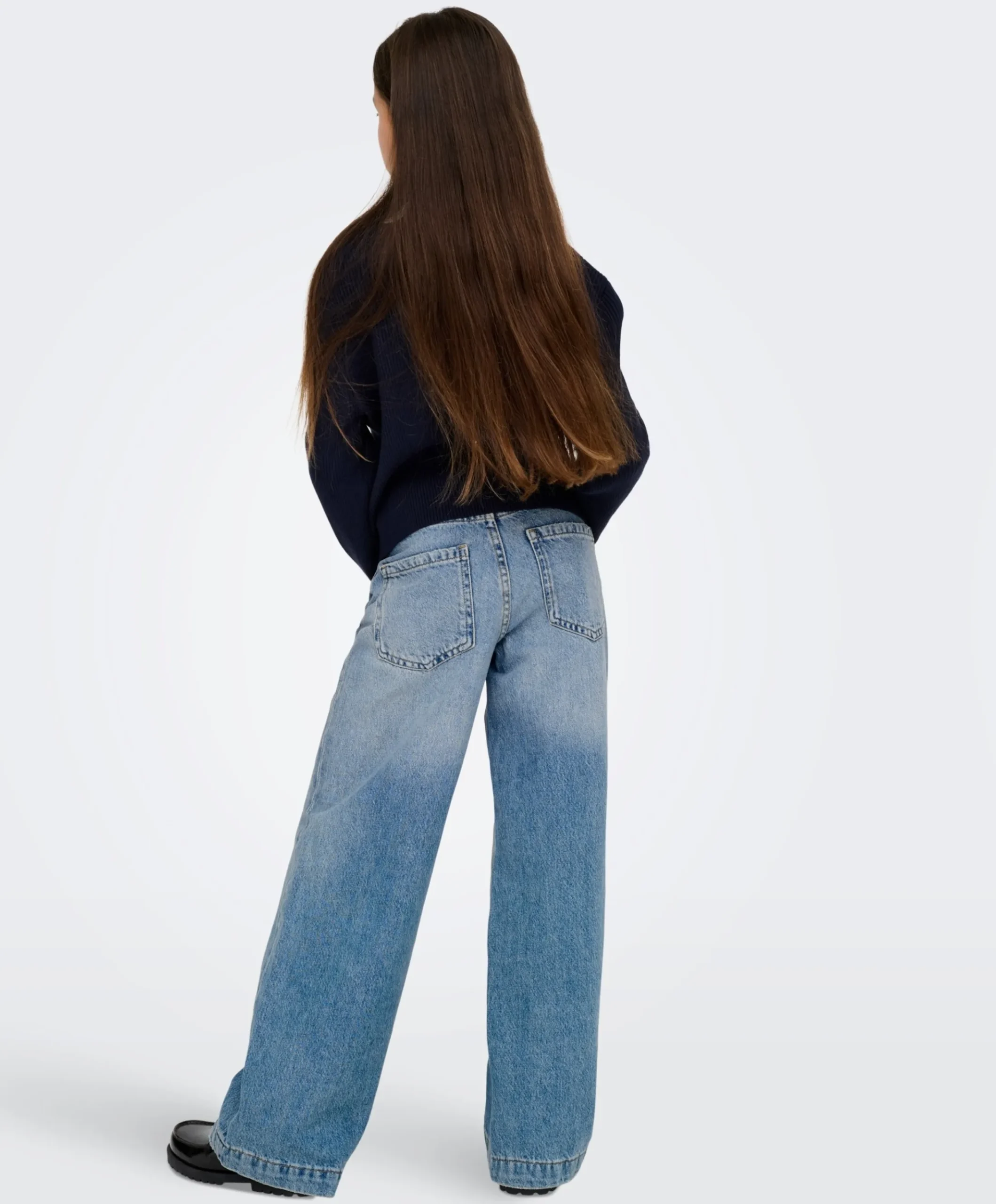 KOGBROOME HW WIDE DNM TAI meisjes jeans blauw