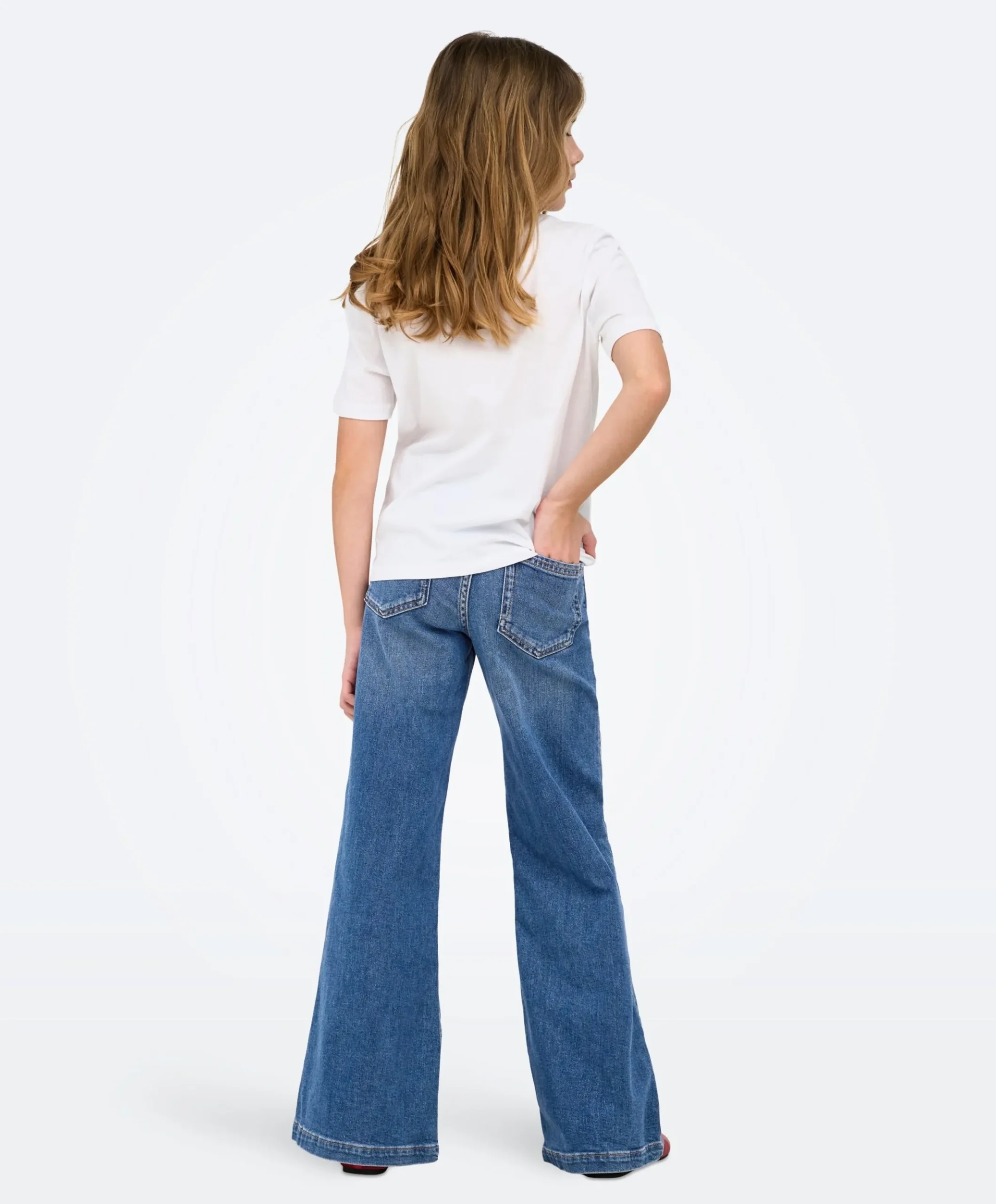 KOGCALIFORNIA MW WIDE FLARED REA NO meisjes jeans blauw
