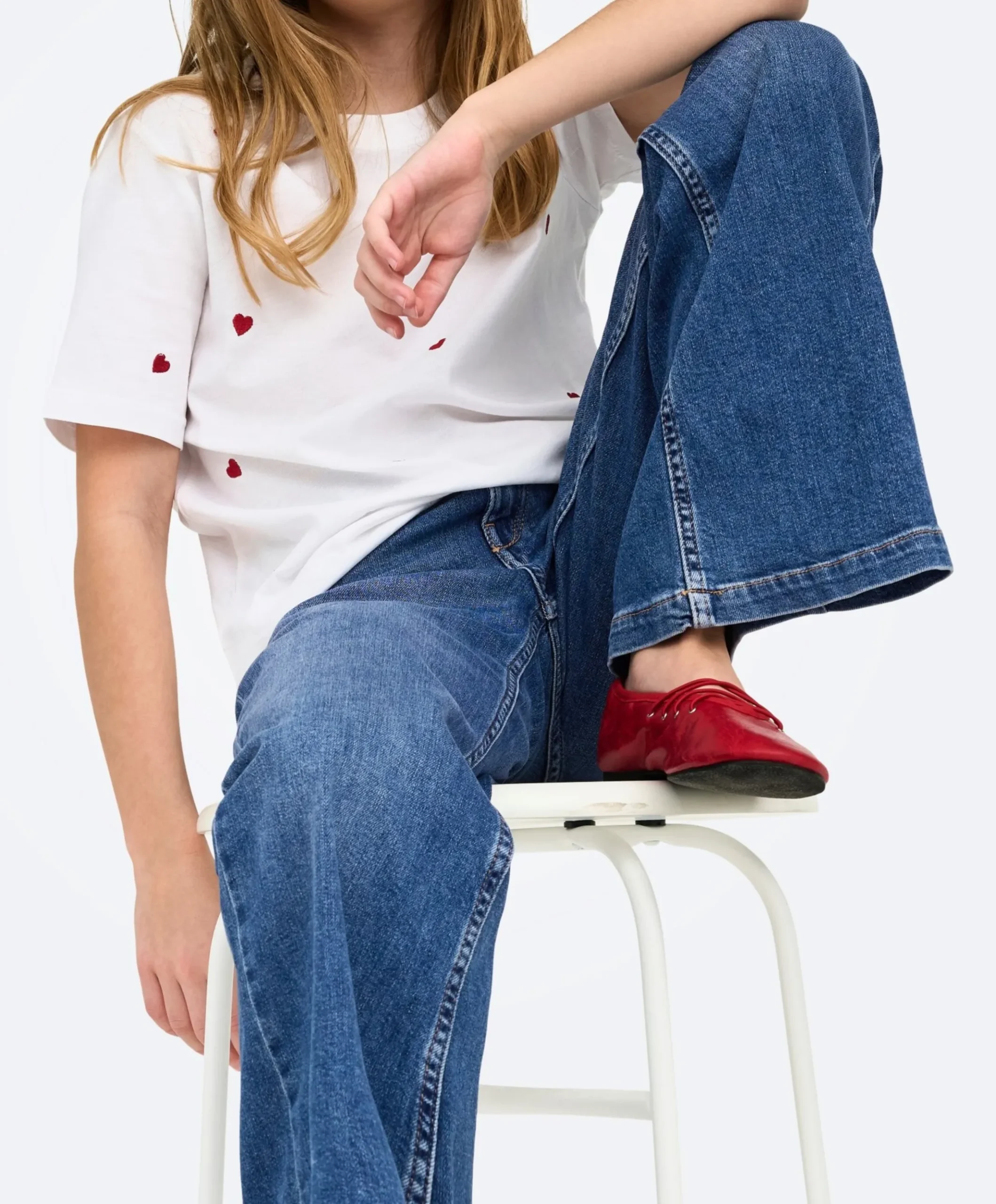 KOGCALIFORNIA MW WIDE FLARED REA NO meisjes jeans blauw