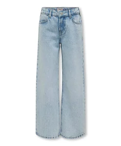 KOGCOBAIN RHINESTONE WIDE DNM AZG meisjes jeans blauw