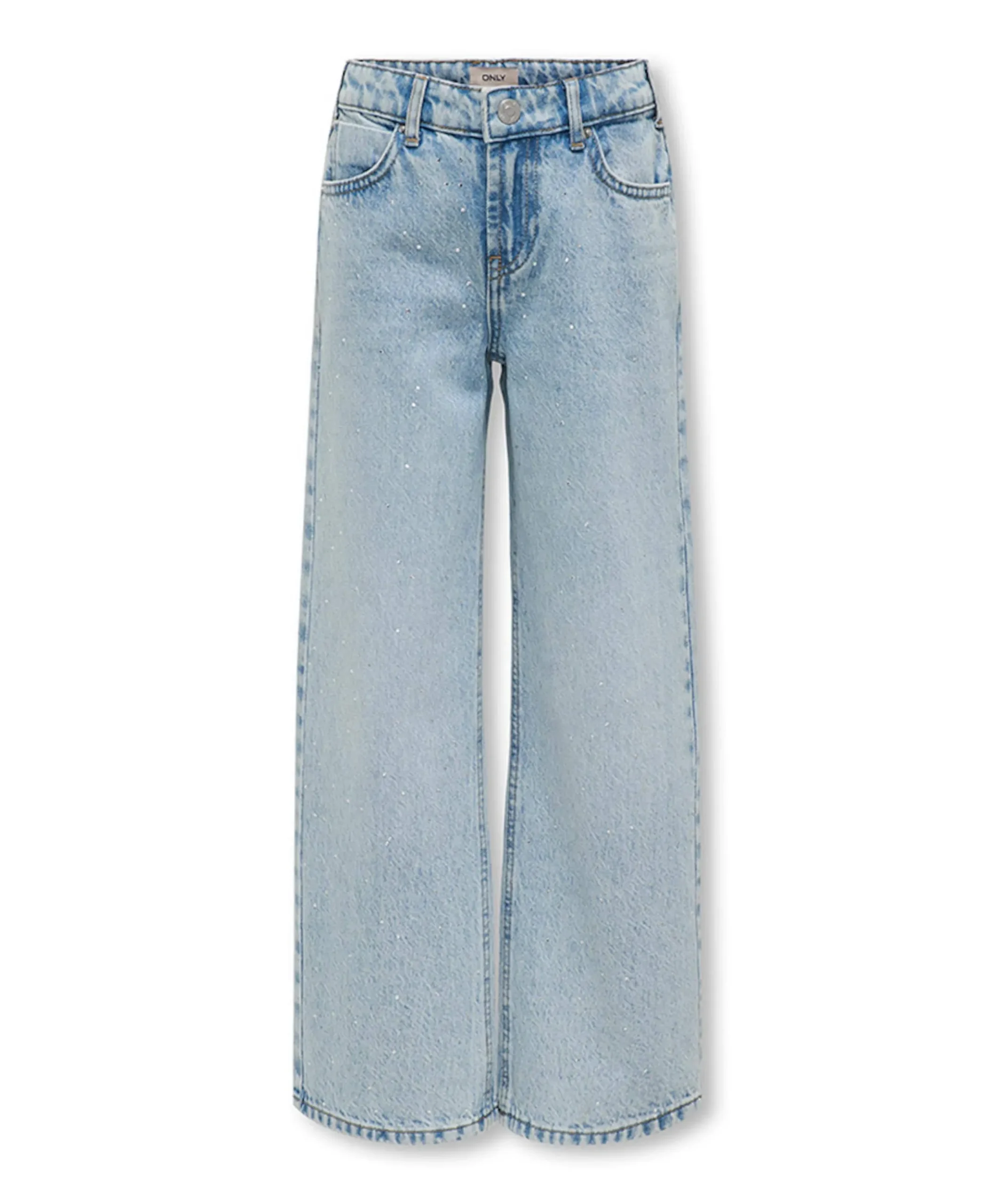 KOGCOBAIN RHINESTONE WIDE DNM AZG meisjes jeans blauw