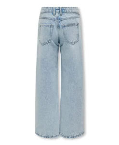 KOGCOBAIN RHINESTONE WIDE DNM AZG meisjes jeans blauw