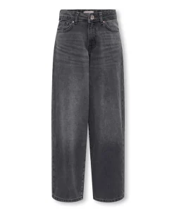 KOGGIANNA-ELLA MW BAGGY STRAIGHT DN meisjes jeans zwart