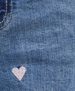 KOGJUICY WIDE LEG HEART EMB DNM JEA meisjes jeans blauw