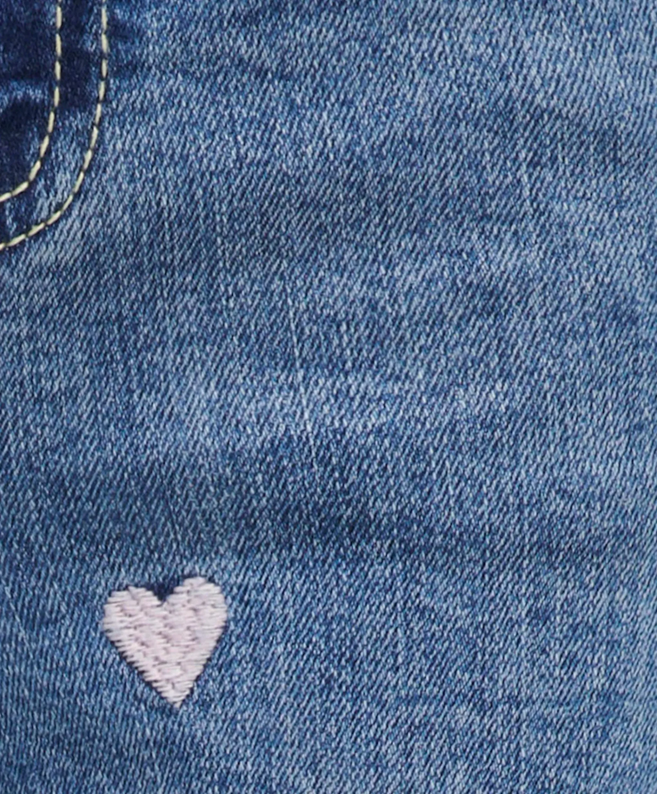 KOGJUICY WIDE LEG HEART EMB DNM JEA meisjes jeans blauw