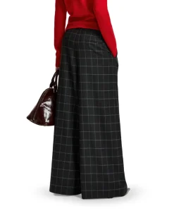 Kollection Wide Leg dames pantalon zwart