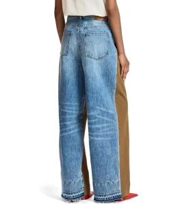 Krisp Fabric Mix Jeans dames jeans beige