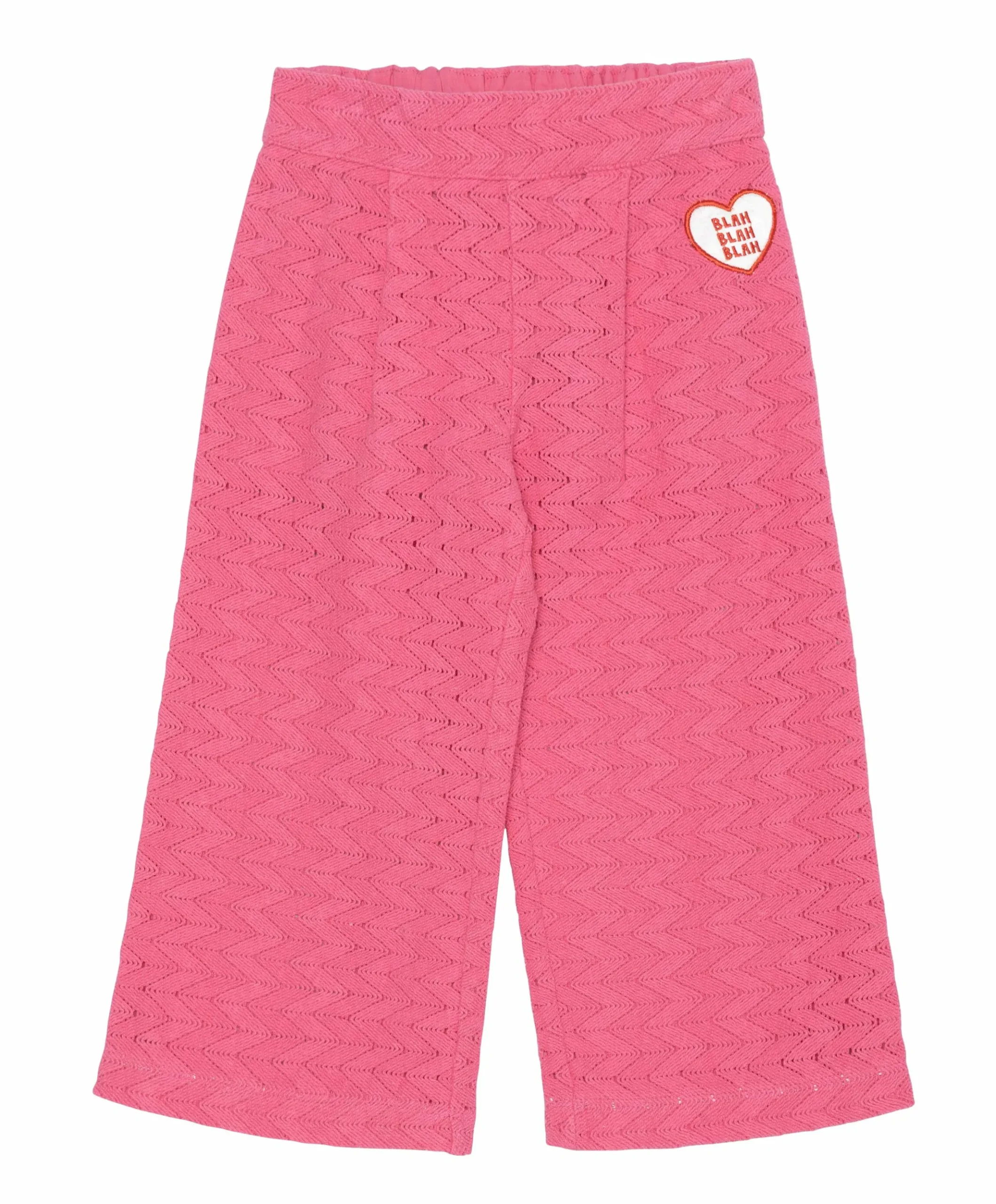 Lace patch meisjes broek roze