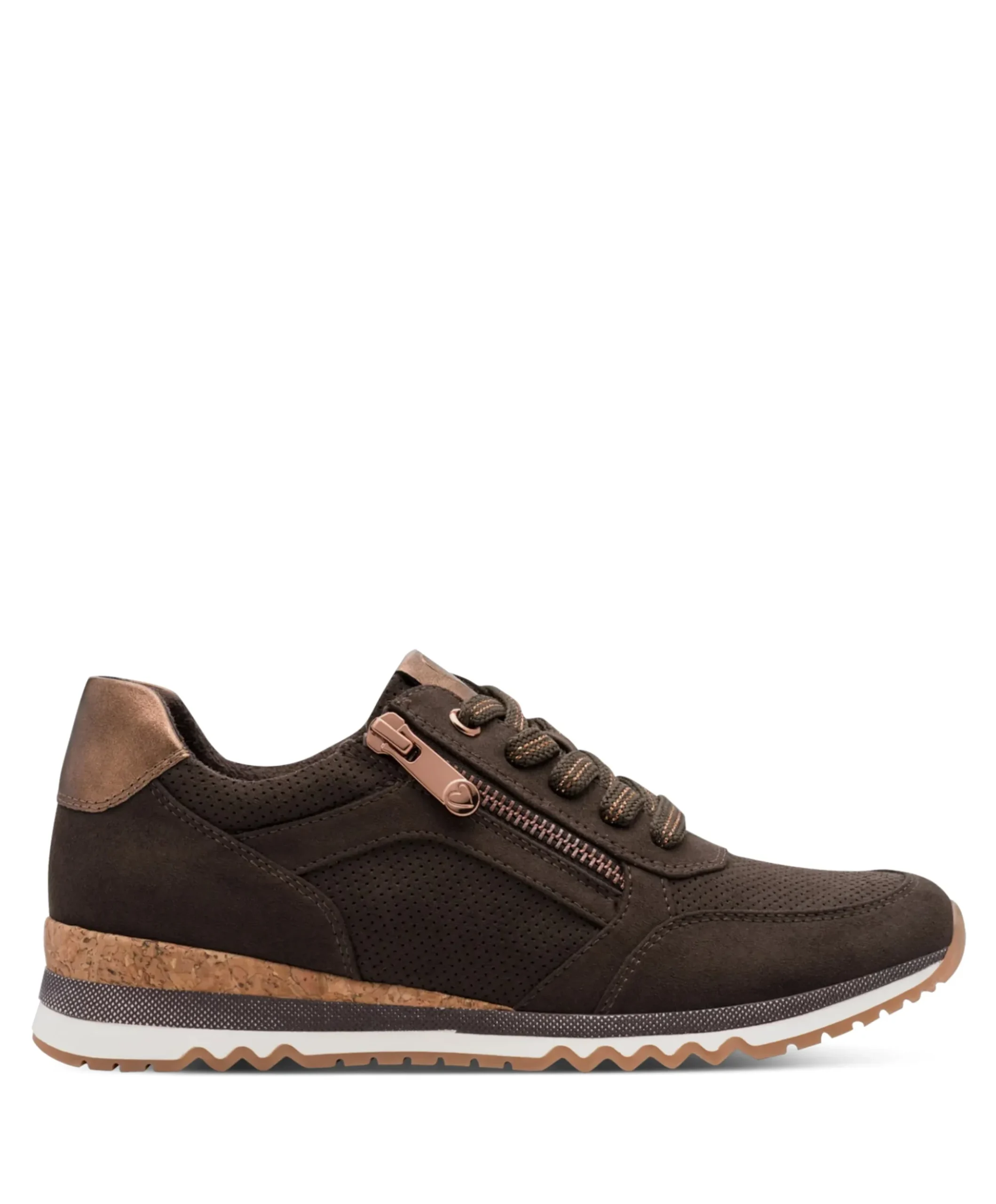 Lace-up dames sneakers bruin
