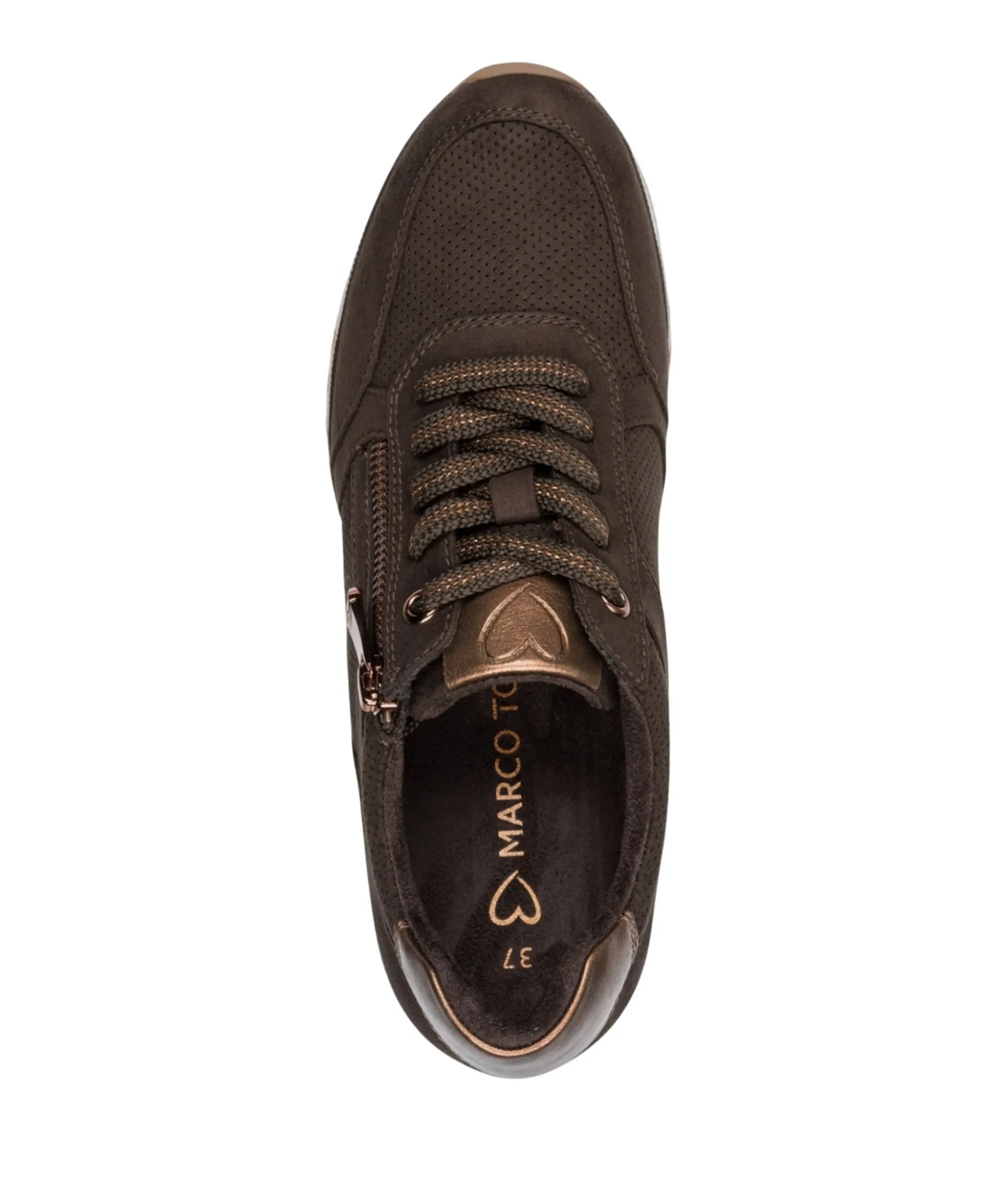 Lace-up dames sneakers bruin