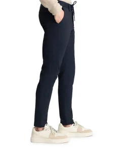 Lancaster Tapered Jogger Pattern sw heren broek blauw