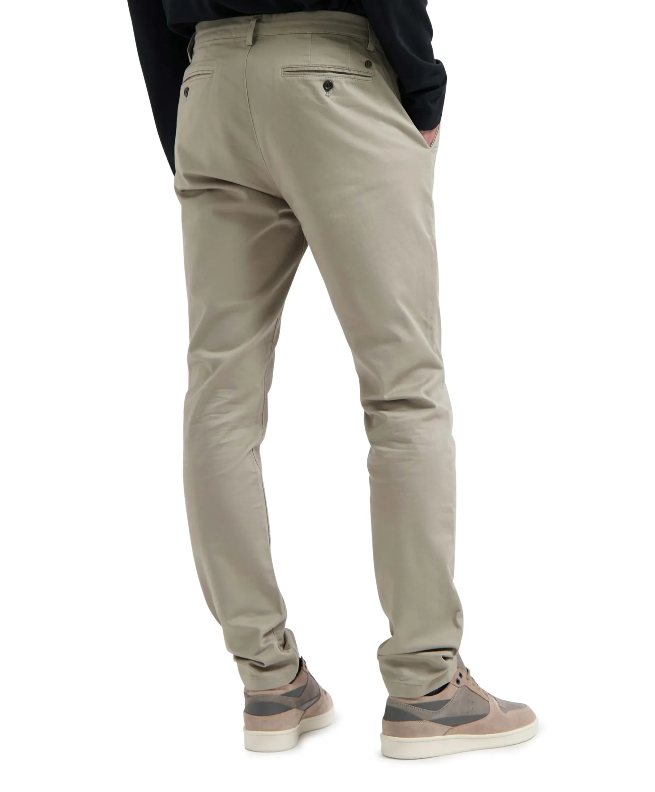 Lancaster Twill Knit Tapered Jogger heren broek grijs