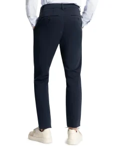Lancaster Twill Knit Tapered Jogger heren broek blauw