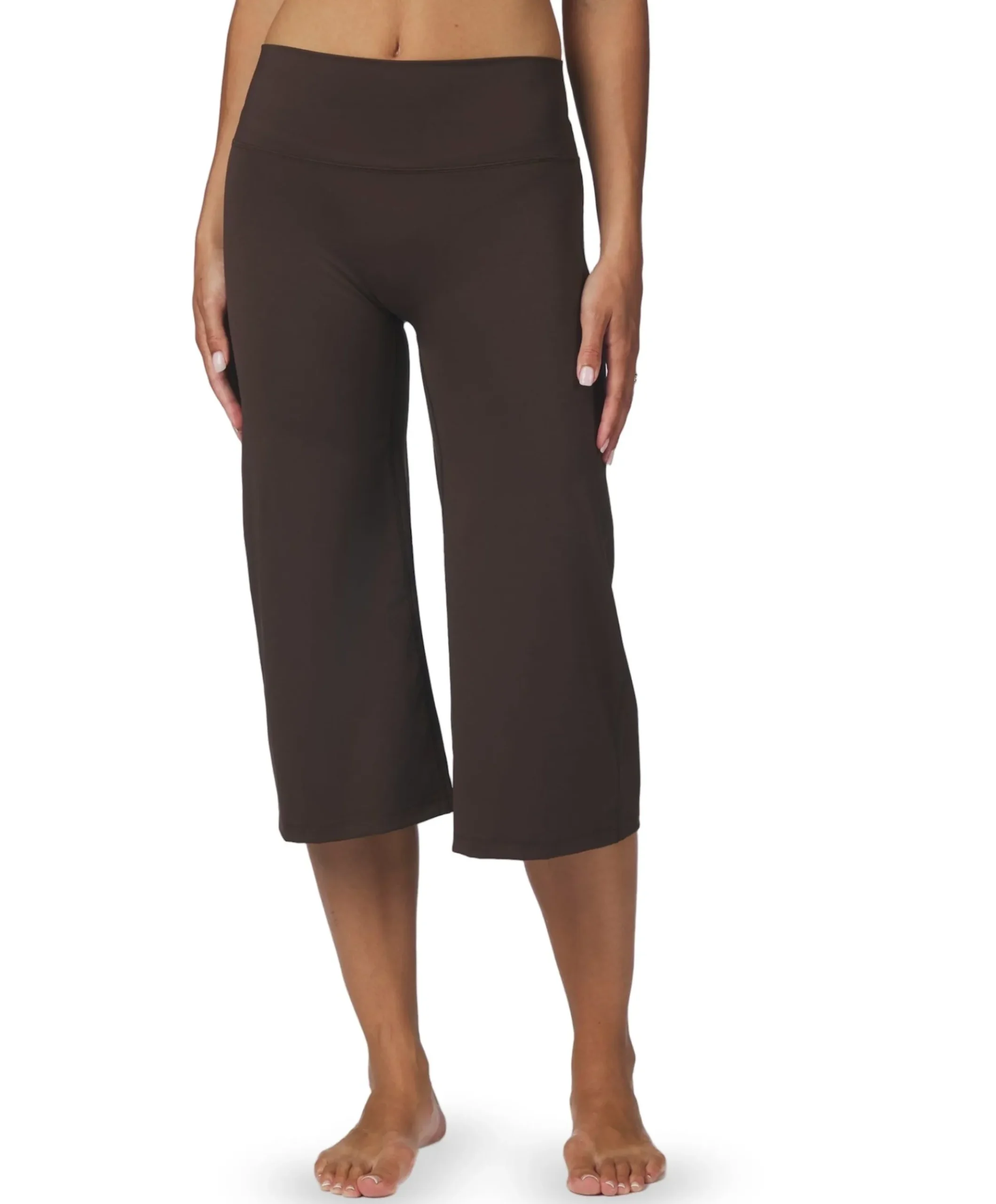 Lauri Wide dames capri broek bruin