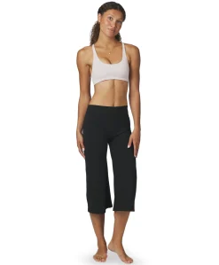 Lauri Wide dames capri broek zwart