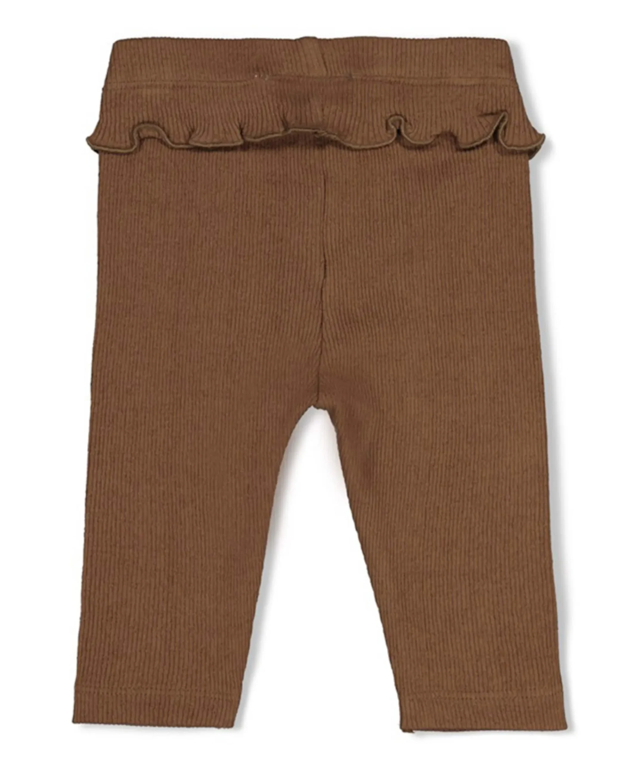 Legging pointelle rib meisjes broek bruin