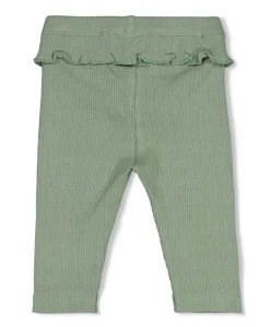 Legging pointelle rib meisjes broek groen