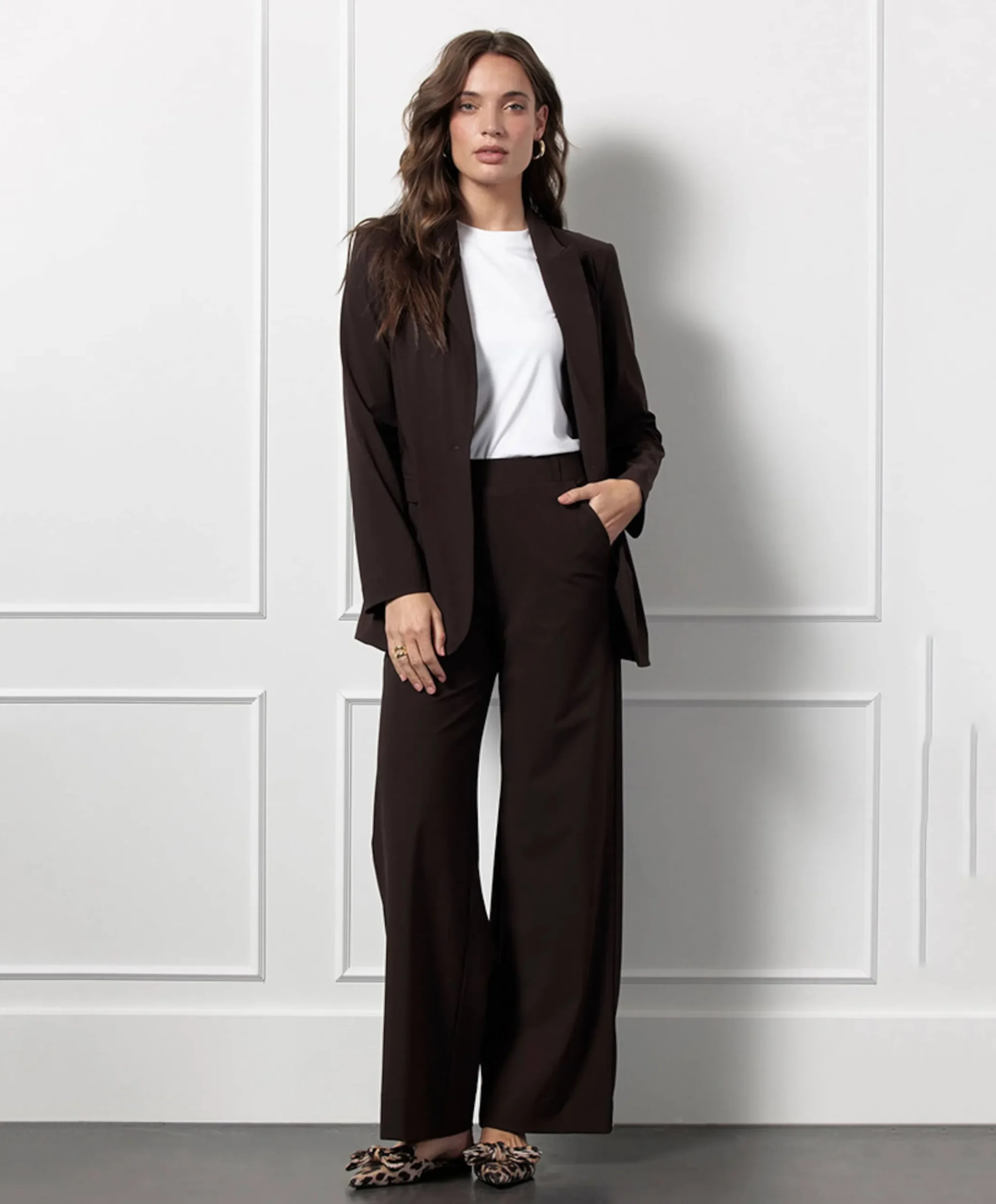 Lexie bonded broek bruin
