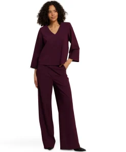 Lexie bonded trousers dames broek paars