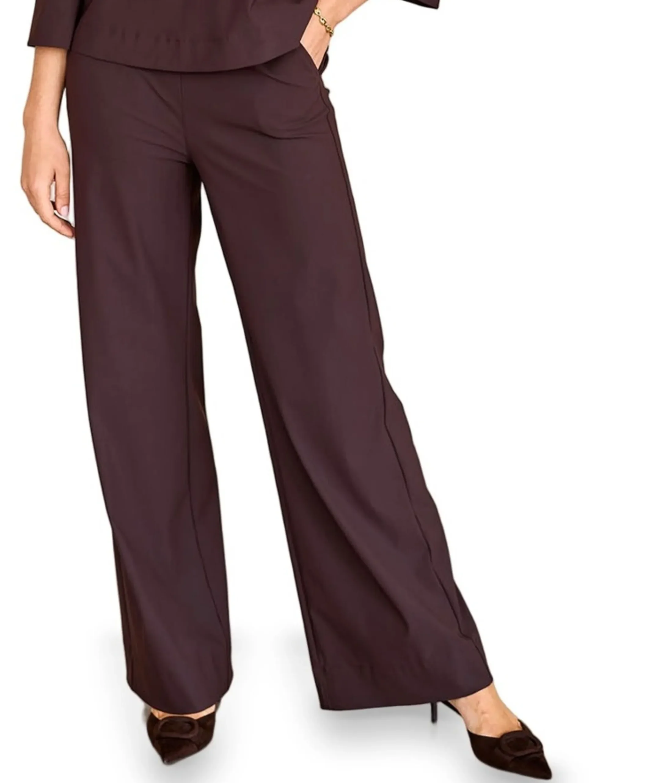 Lexie bonded trousers dames broek bruin