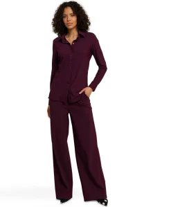 Lexie LONG bonded trousers dames broek bordeaux