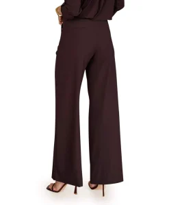 Lexie LONG bonded trousers dames broek bruin