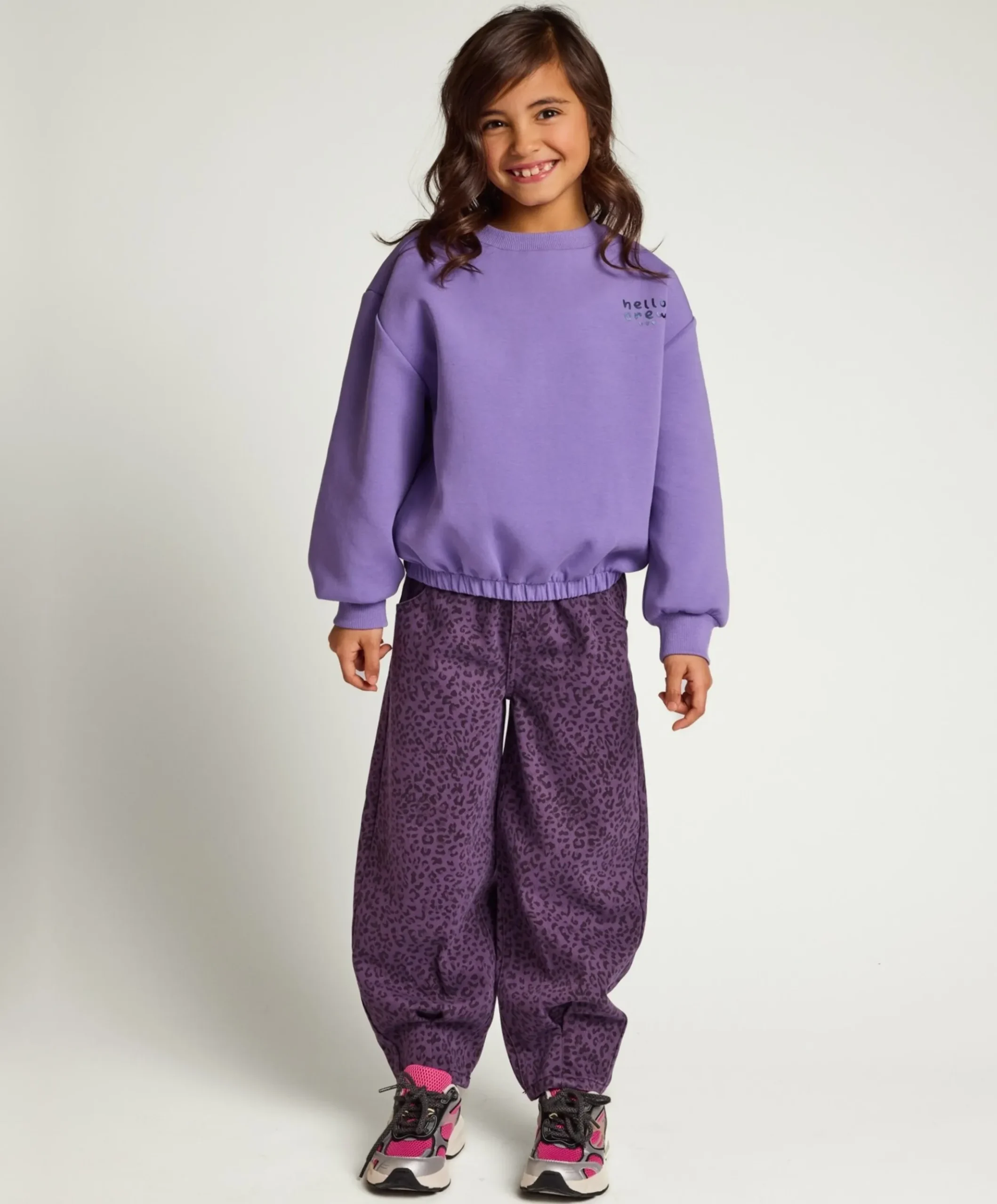 Little leopard meisjes jeans paars