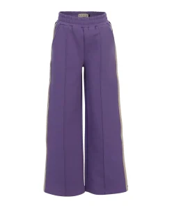 Little scuba wideleg meisjes broek paars