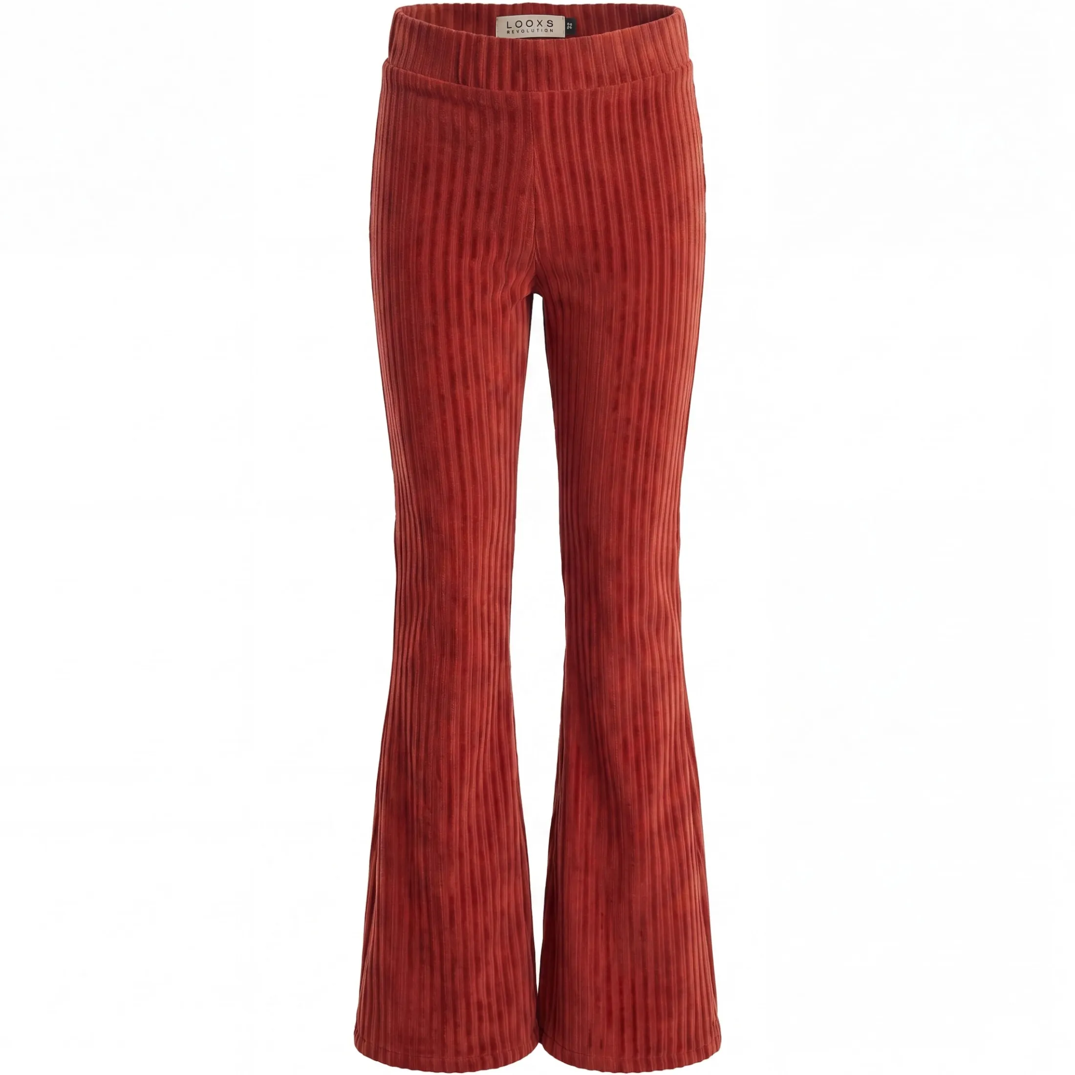 Little velvet flare meisjes broek bruin