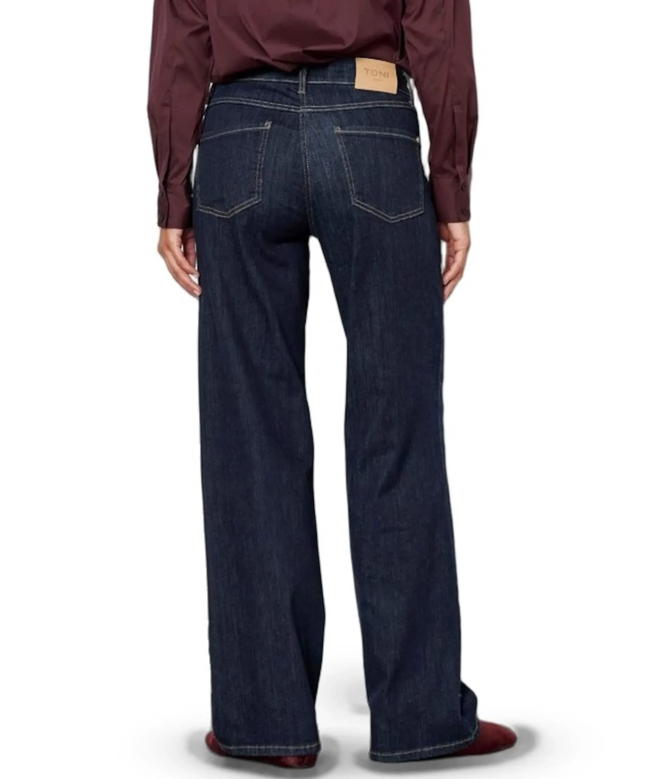 Liv New Wide dames jeans blauw