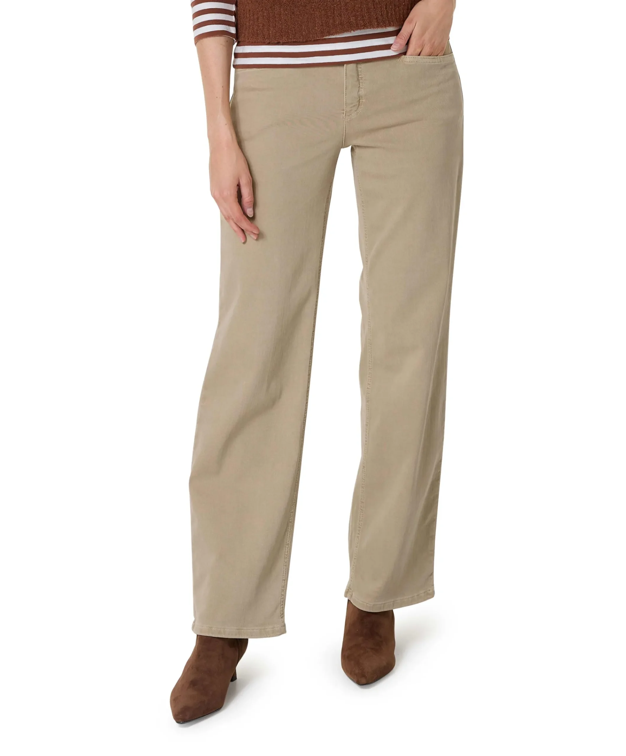 Liv Straight dames broek beige