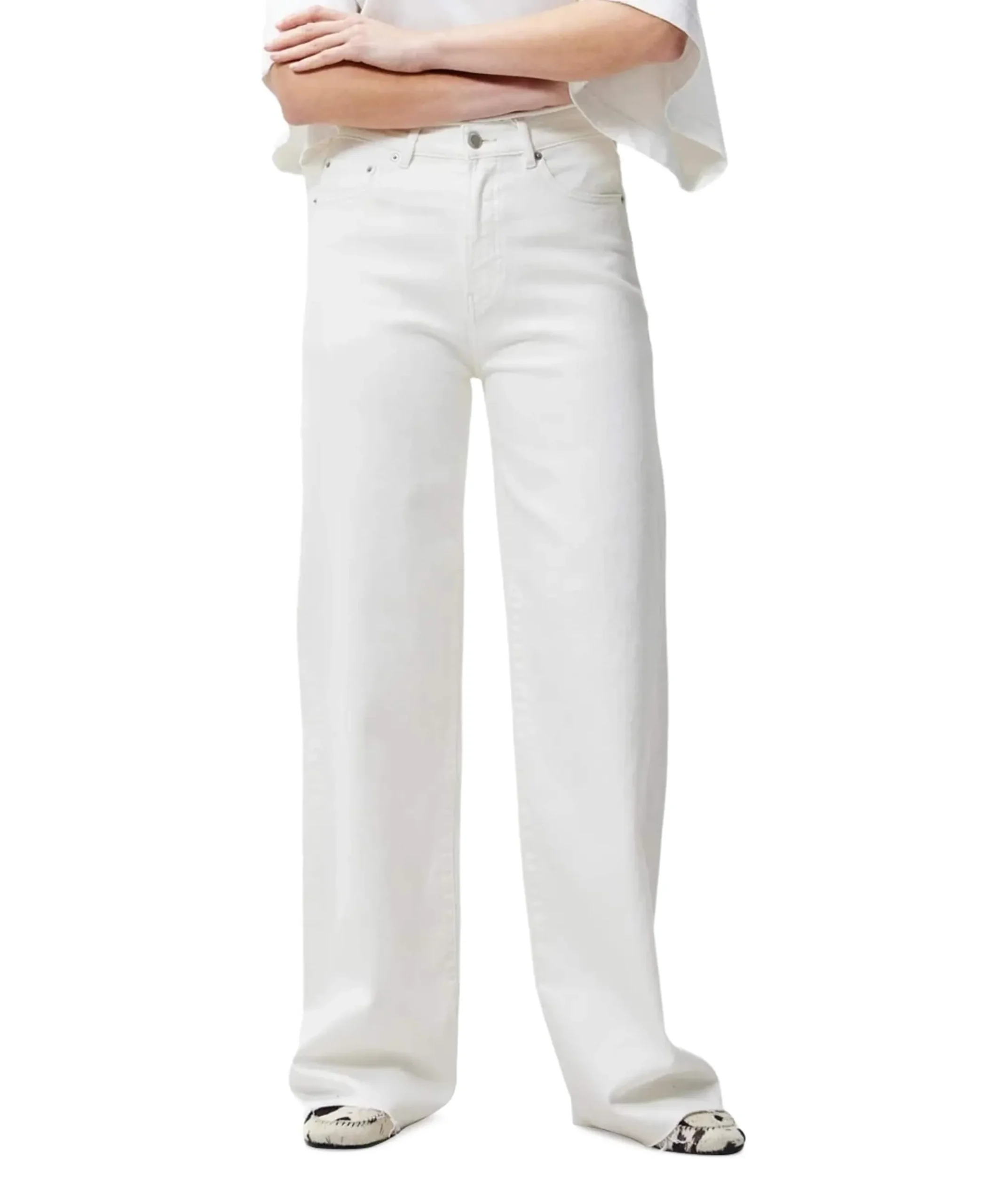 Loose fit jeans dames jeans wit