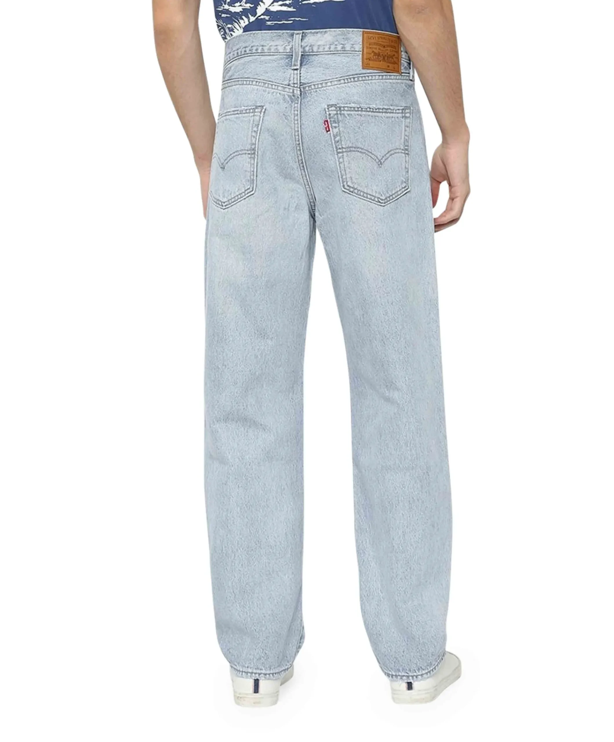 568 Loose straight heren jeans blauw