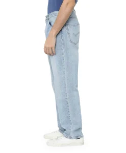 568 Loose straight heren jeans blauw