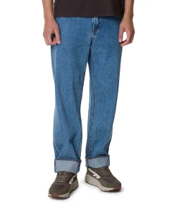 568 Loose straight heren jeans blauw