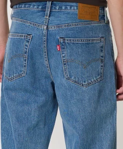 568 Loose straight heren jeans blauw