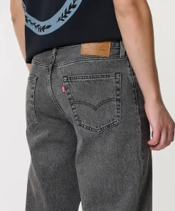 568 Loose straight heren jeans zwart