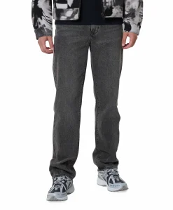 568 Loose straight heren jeans zwart