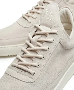 Low Top Suede Organic heren sneakers ecru