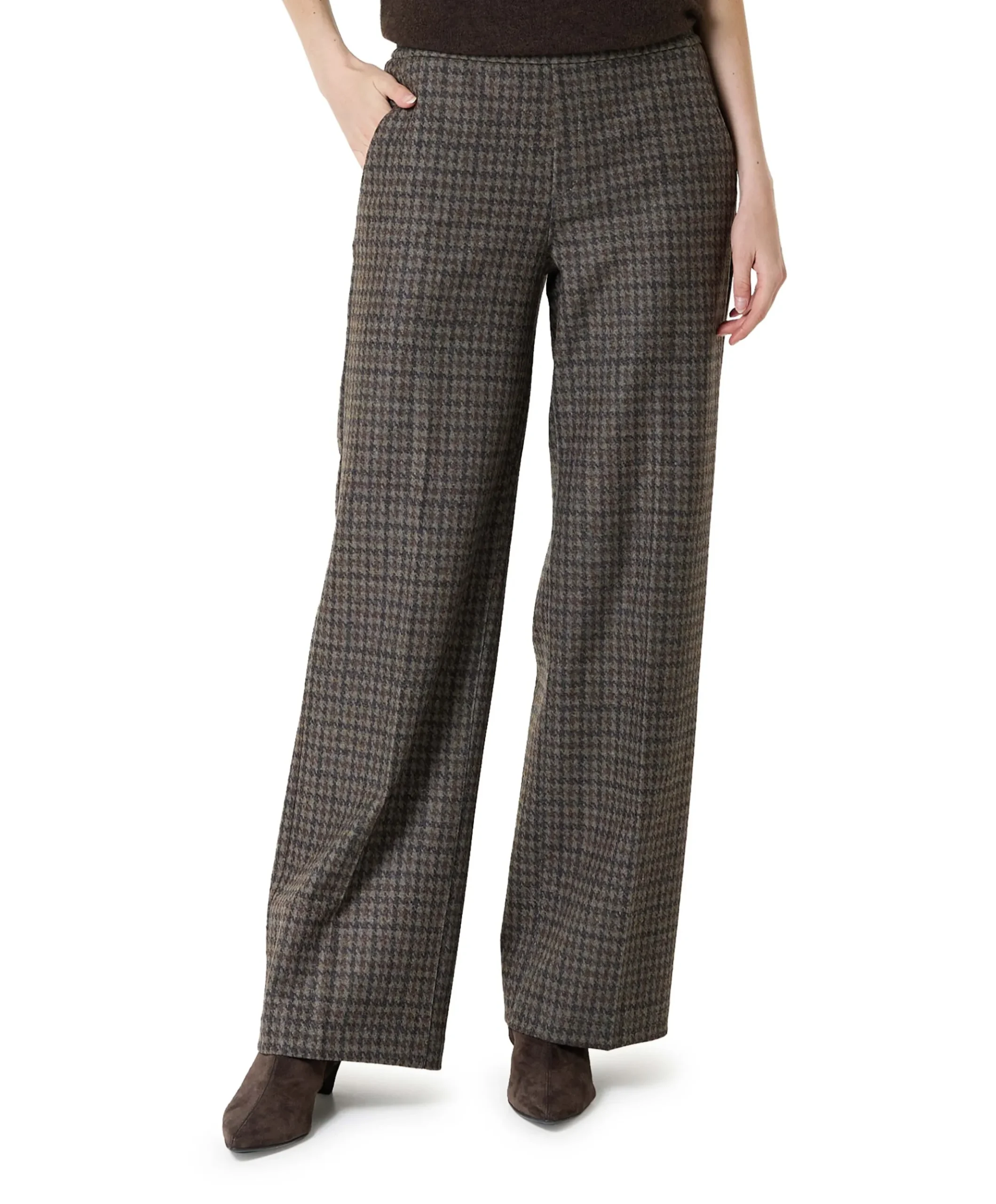 Mara Wide Leg Casual dames broek beige