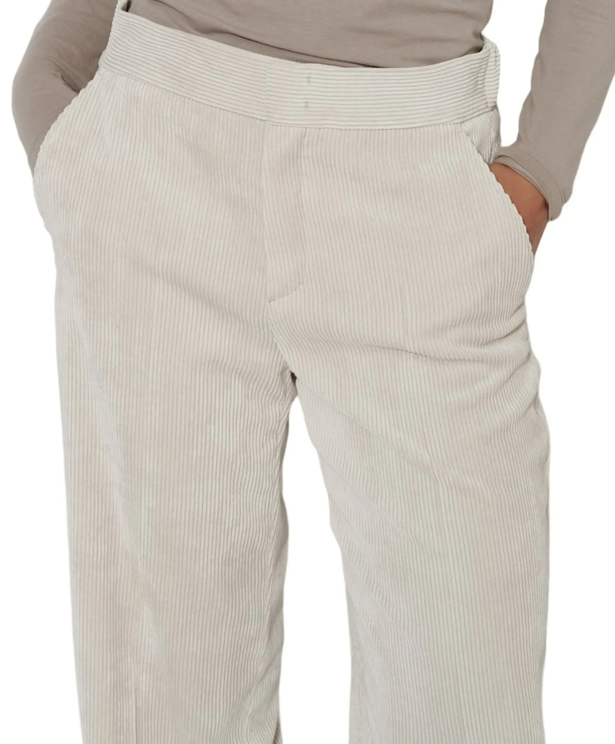 Mara Wide Leg Casual dames broek ecru